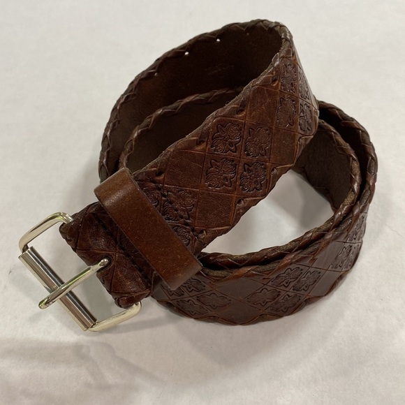 Amanda Smith Accessories - Amanda smith tooled leather belt brown